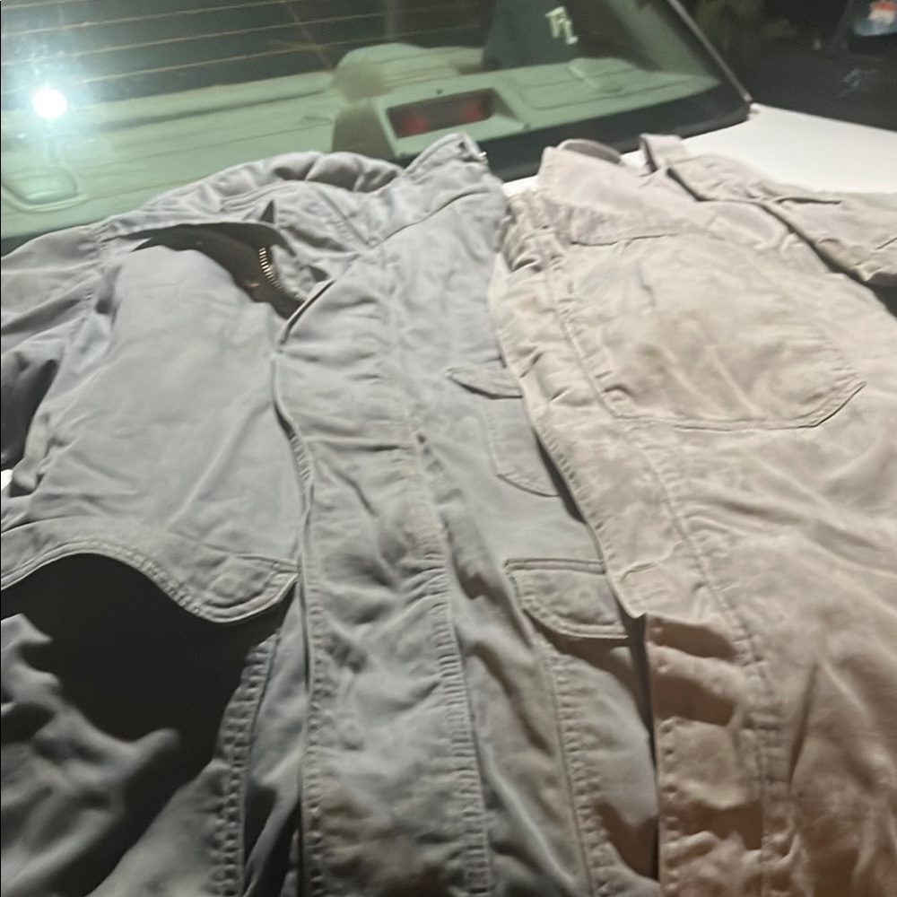 Gray FRC Oil field Jacket with FRC insulated overalls
